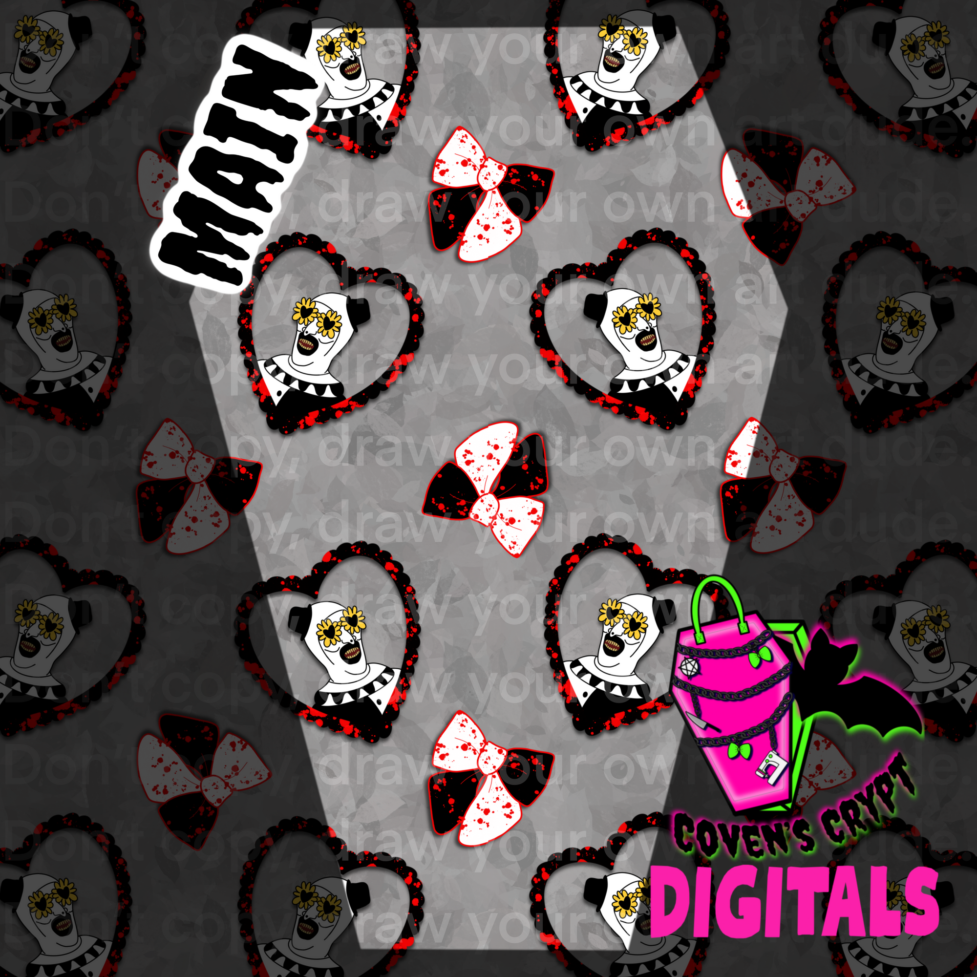 Art Hearts Seamless & PNG