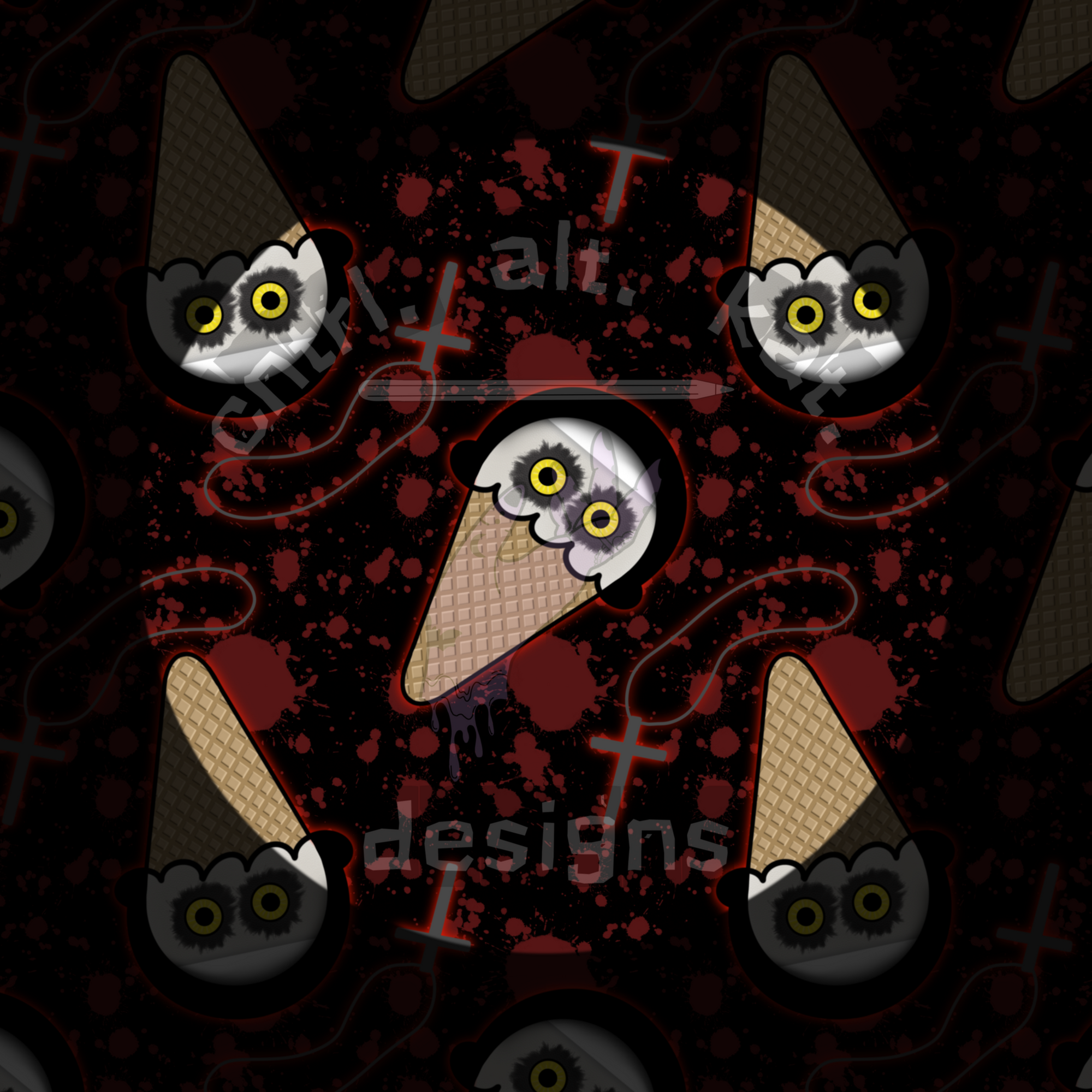 Horror Cones Seamless Files