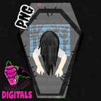 Horror Coffin Patchwork Seamless, Coord & PNG