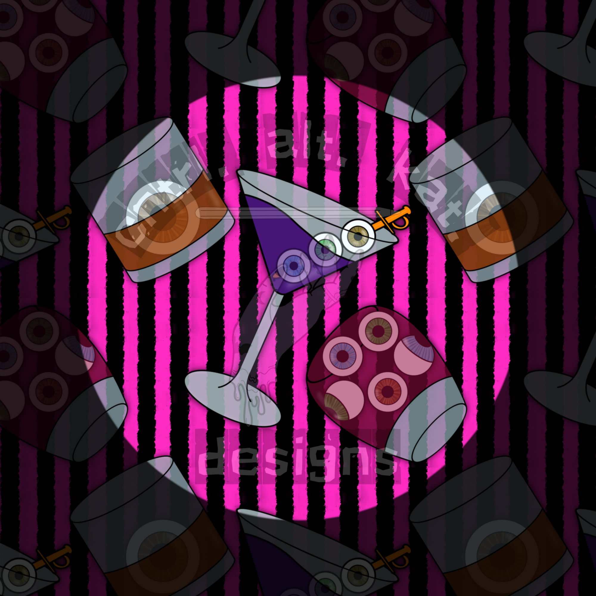 Eyeball Cocktails Seamless Files
