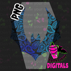 Blue Paisley Bats Seamless File