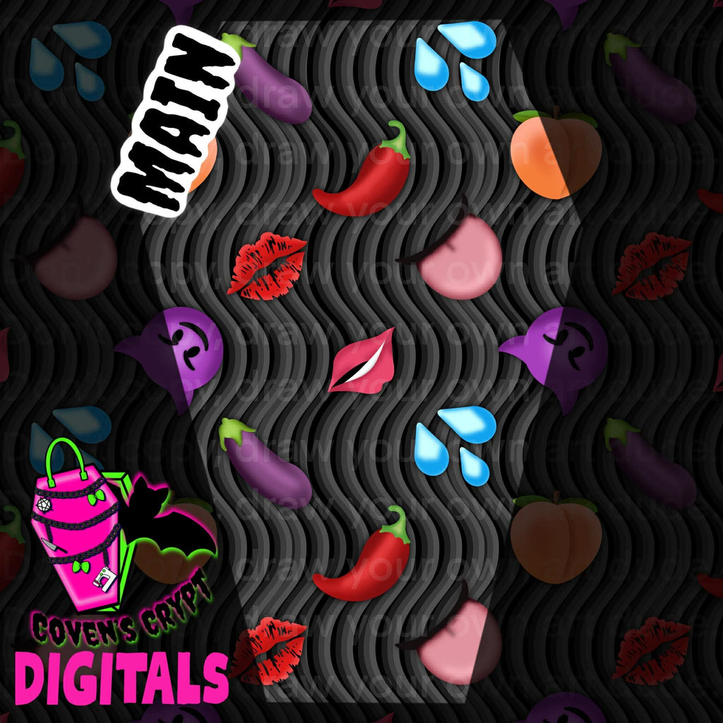 Naughty Emojis Seamless & PNG