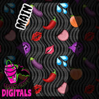 Naughty Emojis Seamless & PNG