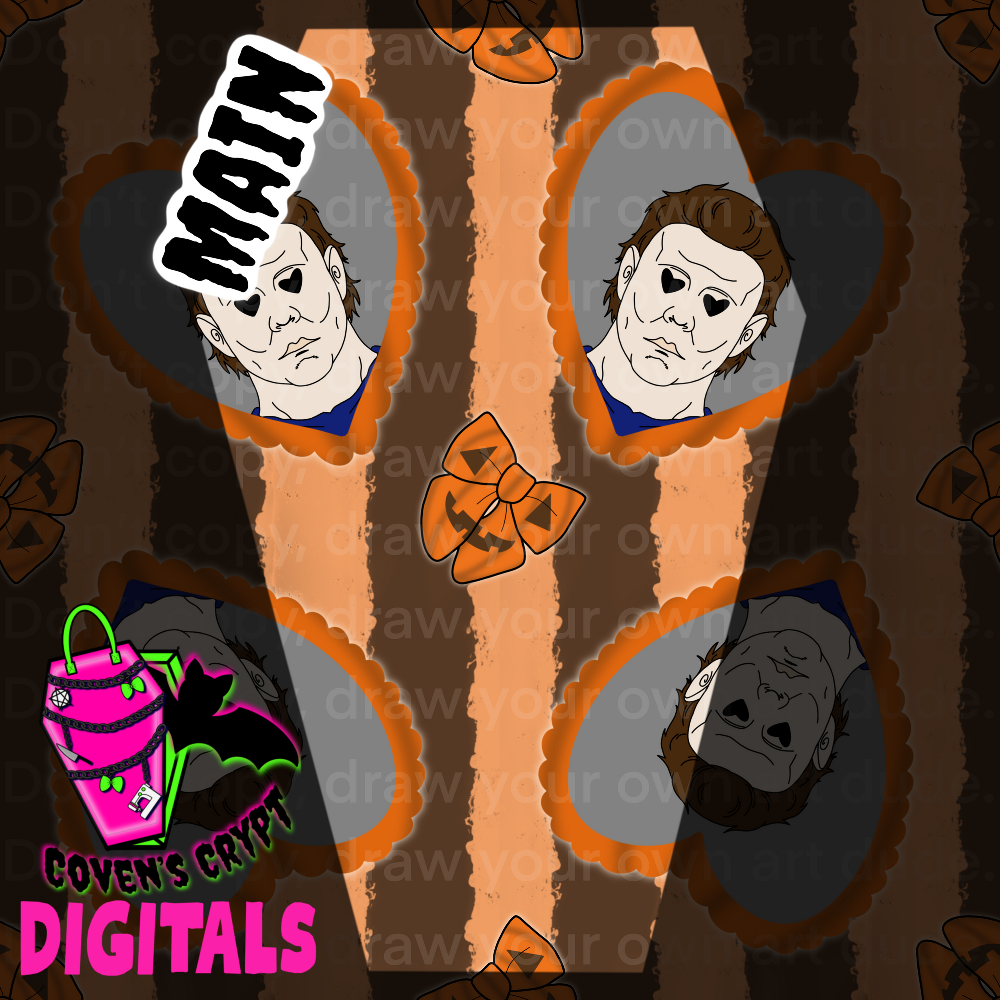 Heart Eyes Mike Seamless & PNG