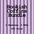 Bookish Coffin Patchwork Seamless Files