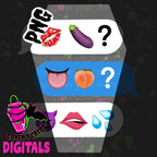 Naughty Emojis Seamless & PNG