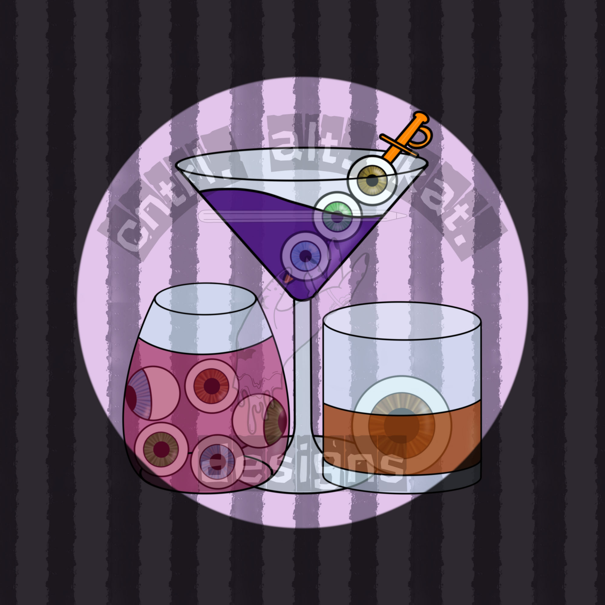 Eyeball Cocktails Seamless Files