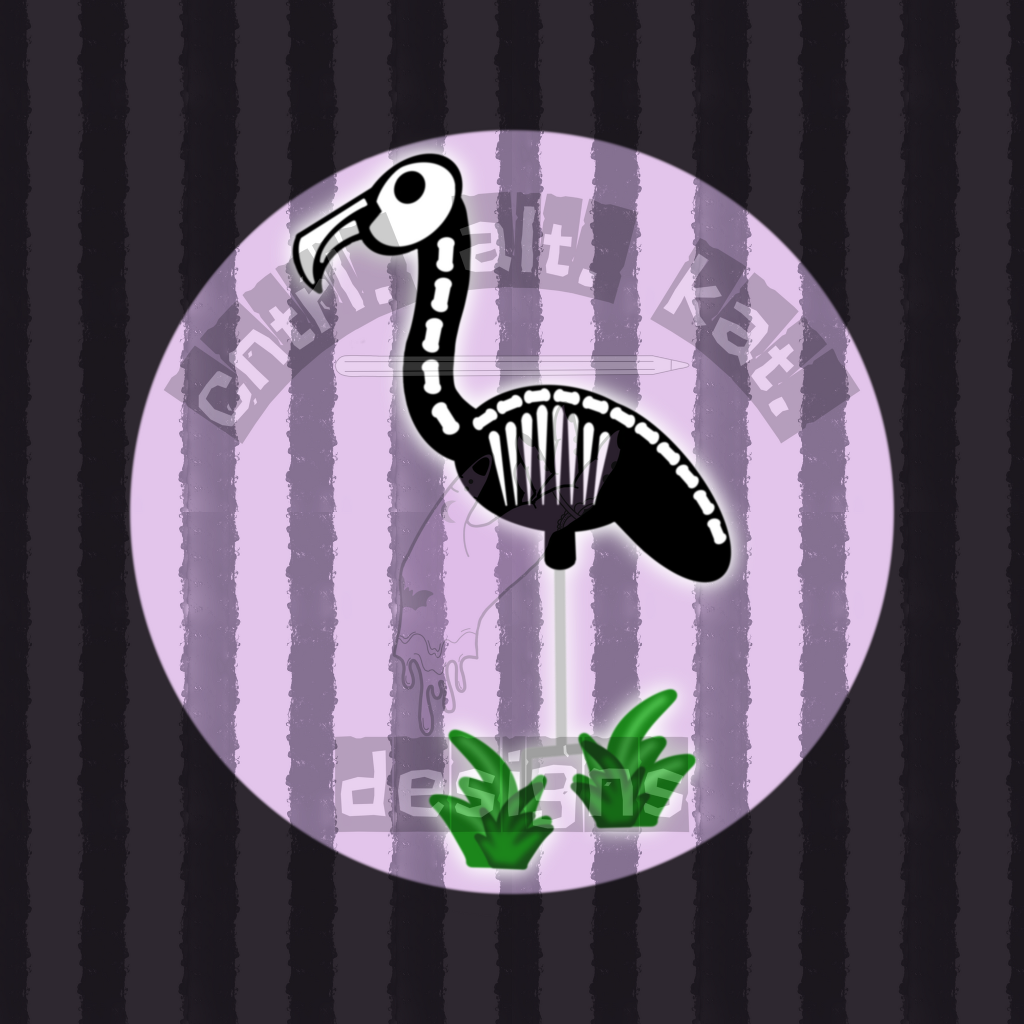 Skeleton Flamingos Seamless Files