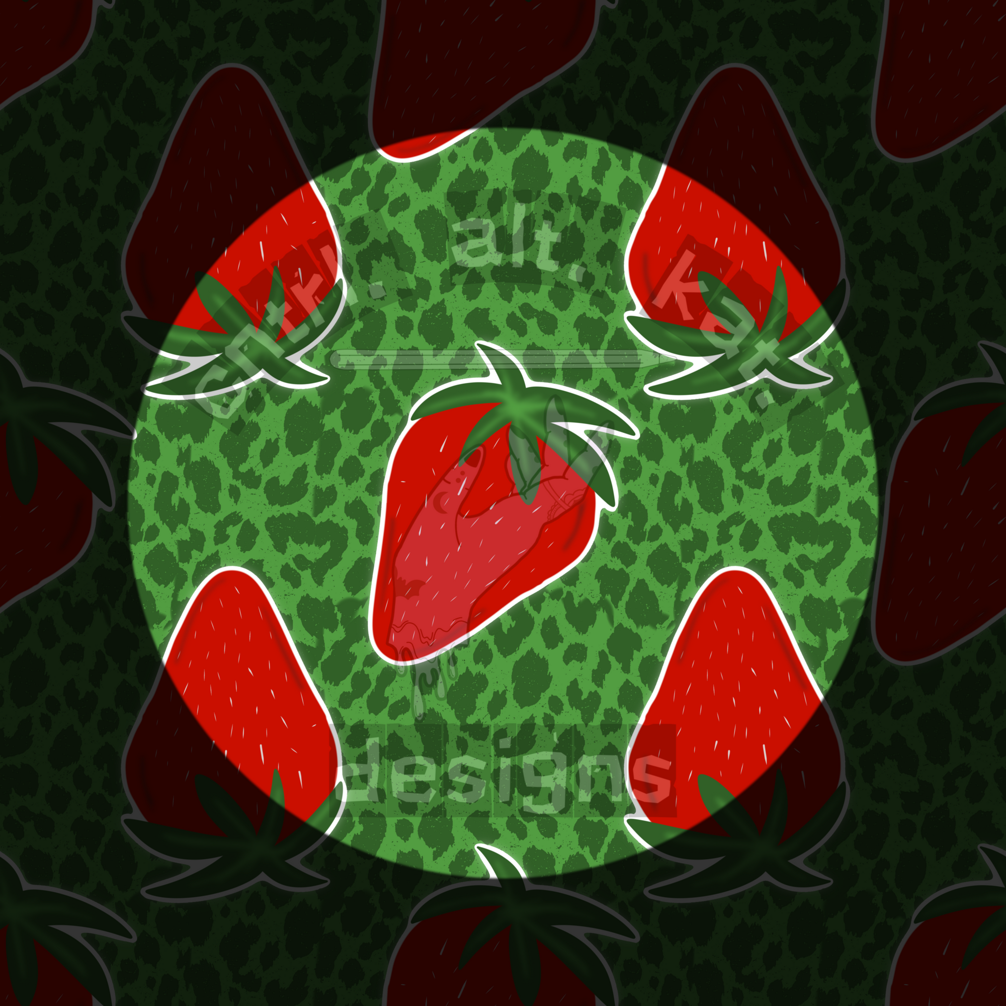 Strawberry Coffin Patchwork Seamless Files