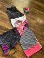 Pink Upcycle Pants & Matching Scrunchie - Size 16